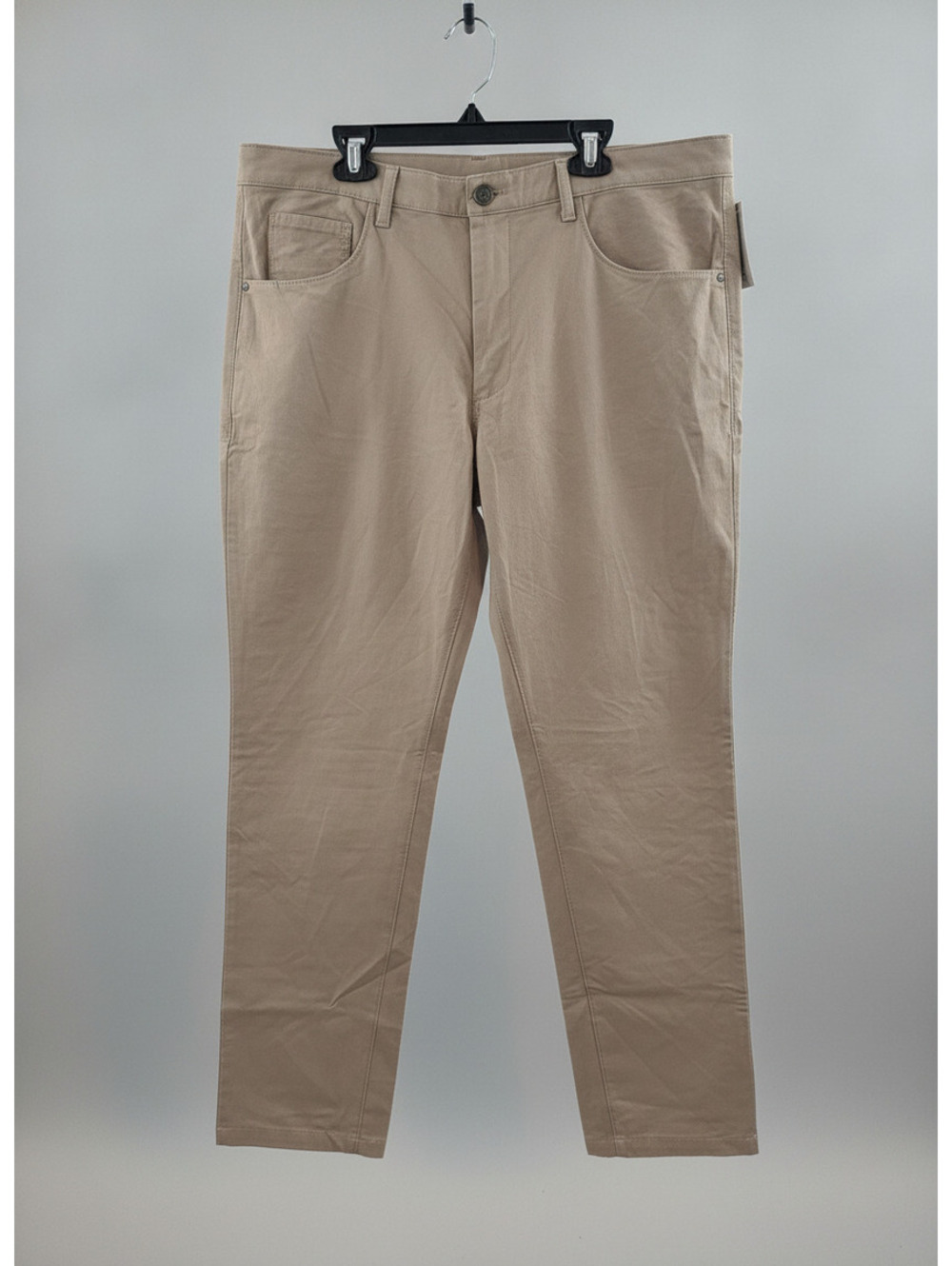 Beige Casual Straight-Leg Pants 38x32